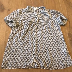 Banana Republic Sheer Short-sleeve Button Shirt